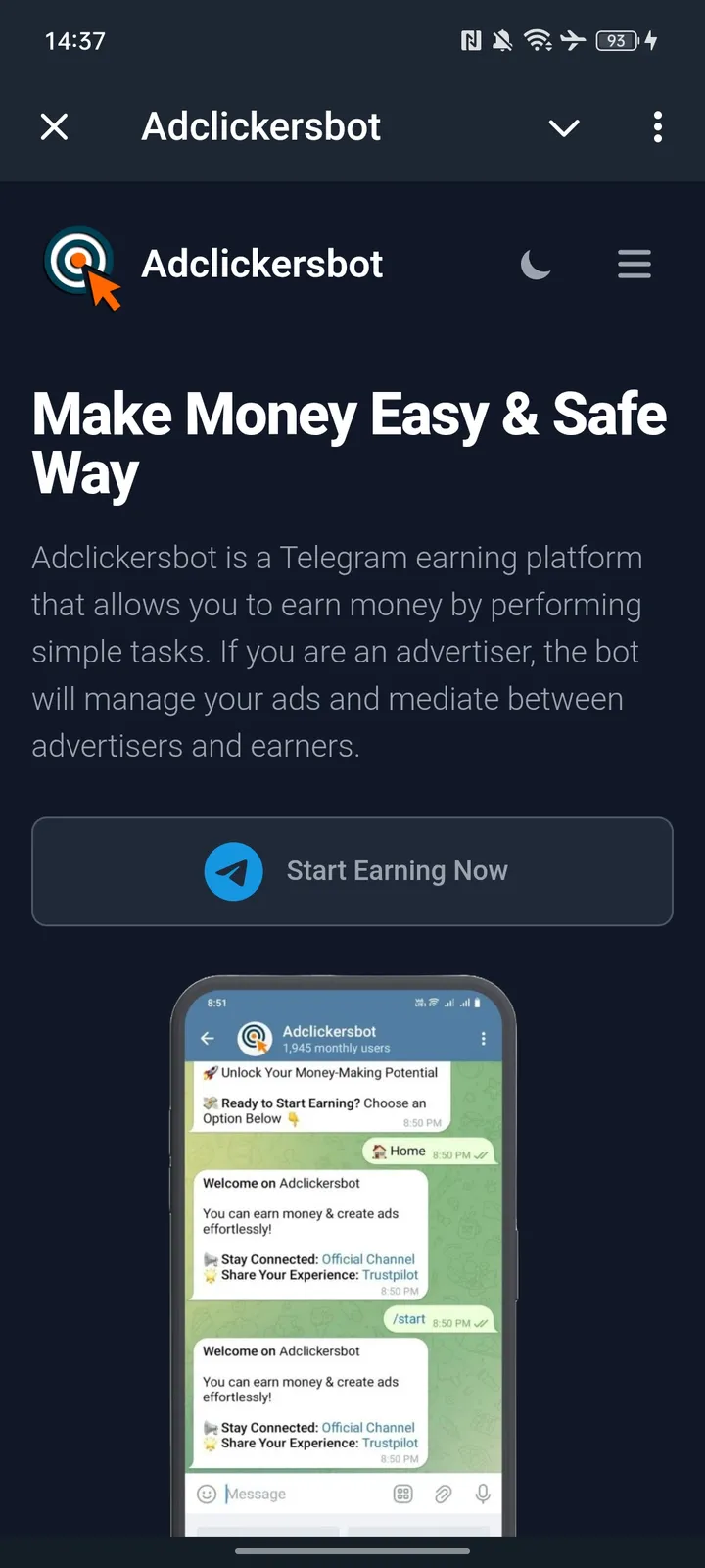 Adclickersbot screenshot 1