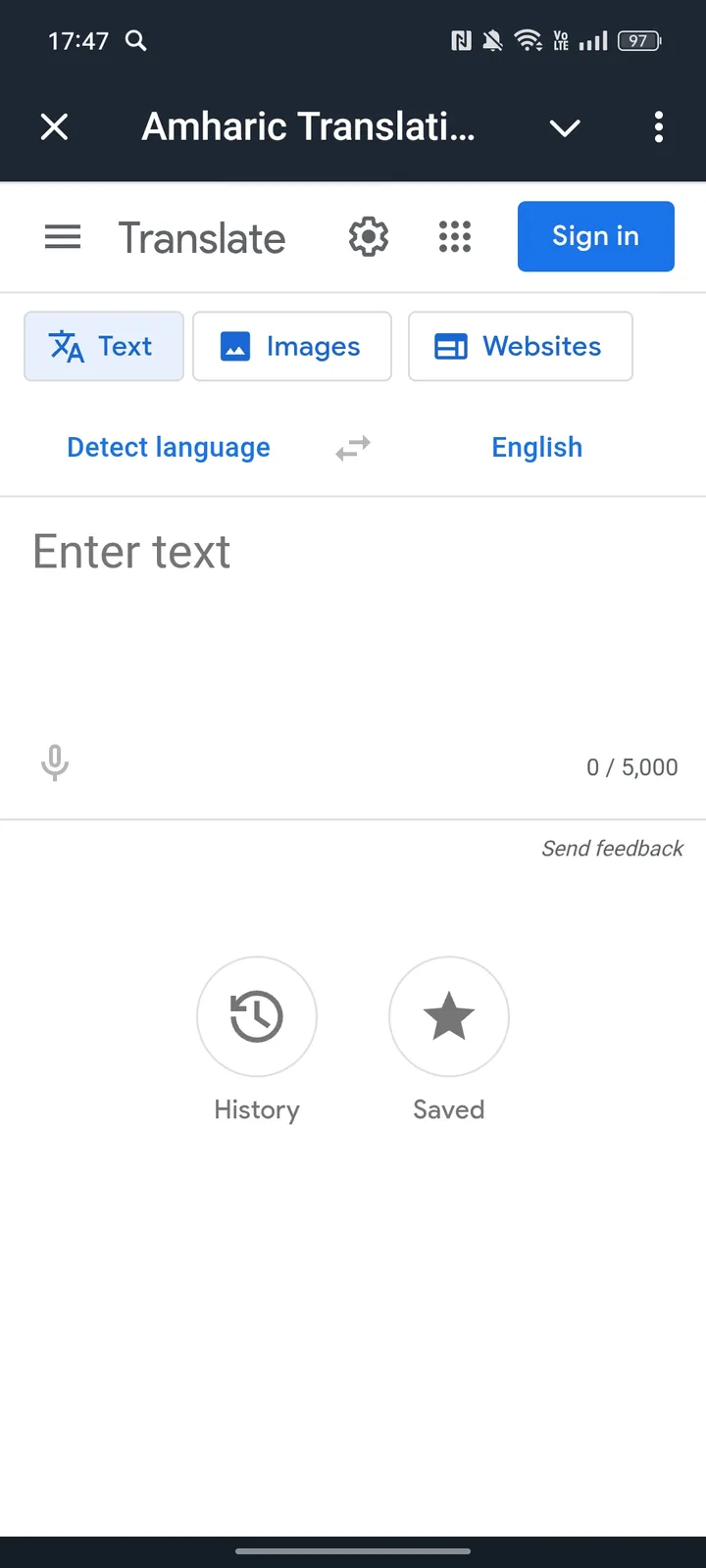 Amharic Translation Bot screenshot 1