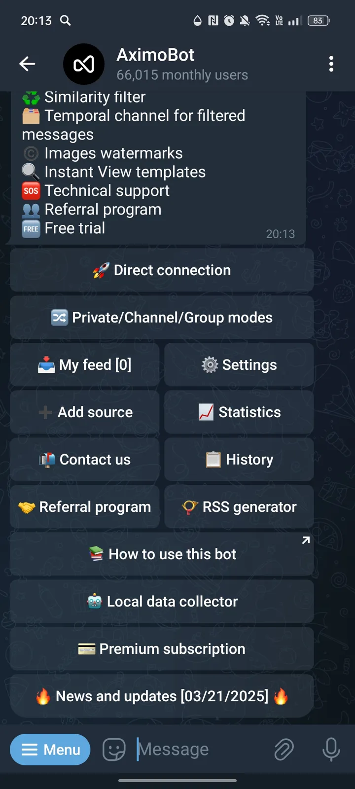 AximoBot screenshot 3