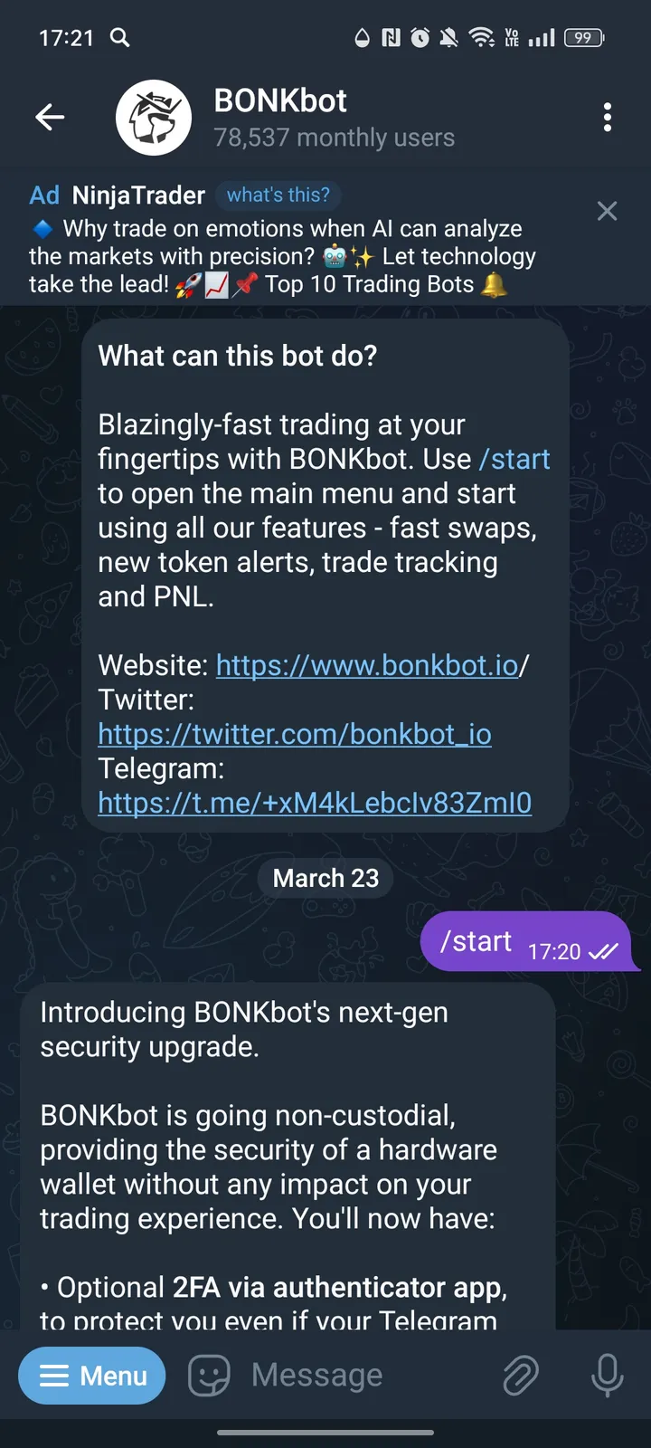 BONKbot screenshot 1