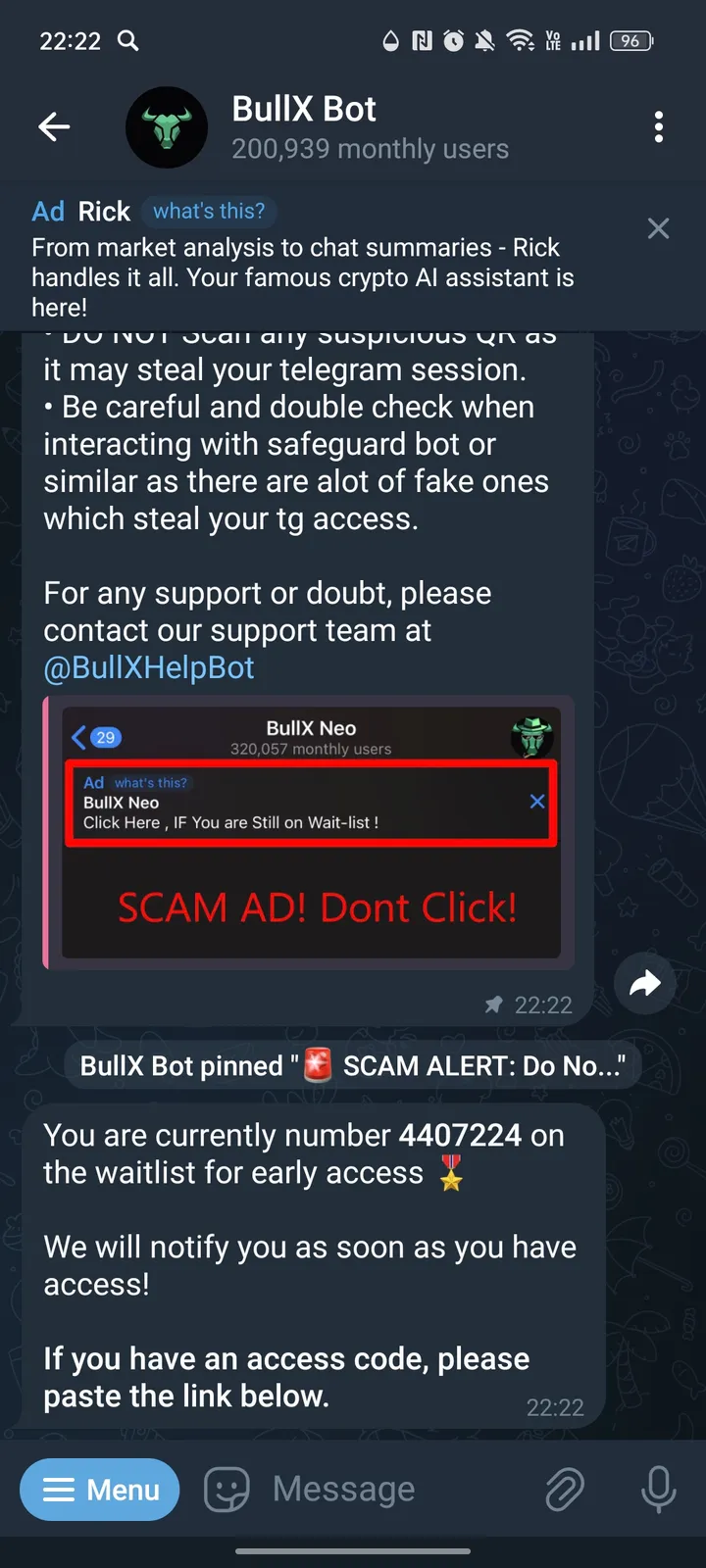 BullX Bot screenshot 2