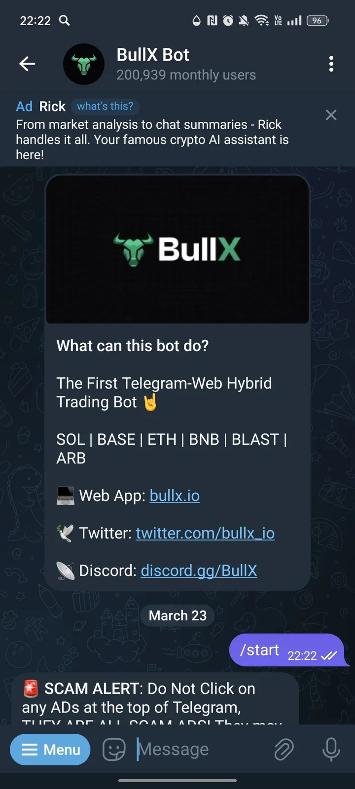 BullX Bot screenshot 1