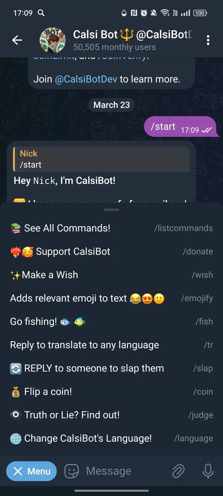 Calsi Bot screenshot 3