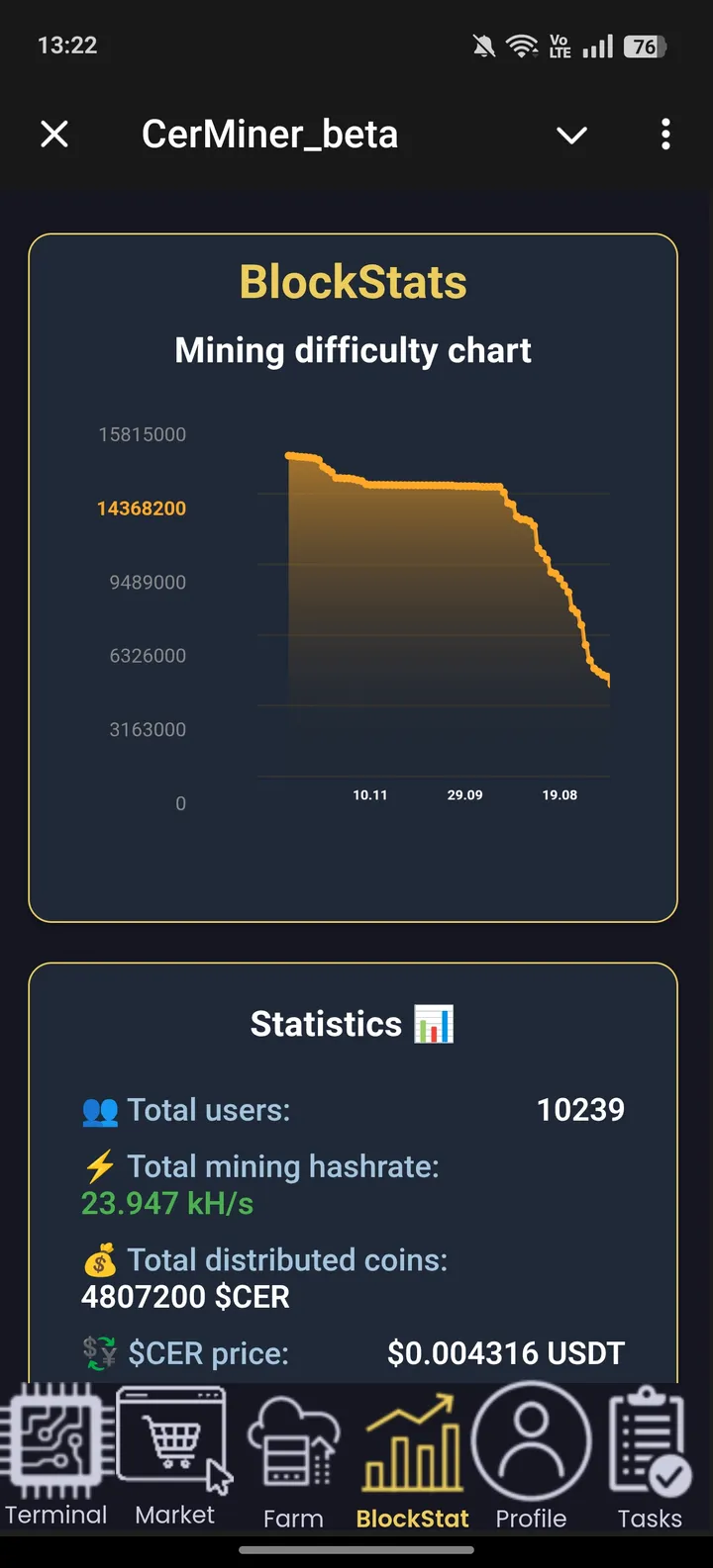 CerMiner screenshot 3