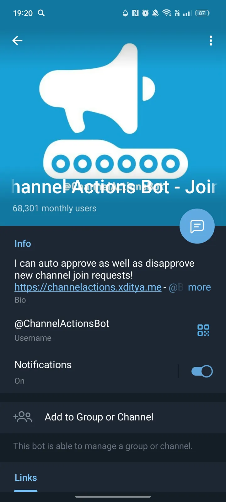 Channel Actions Bot - Join Approver (Auto Approve Join Requests) screenshot 4
