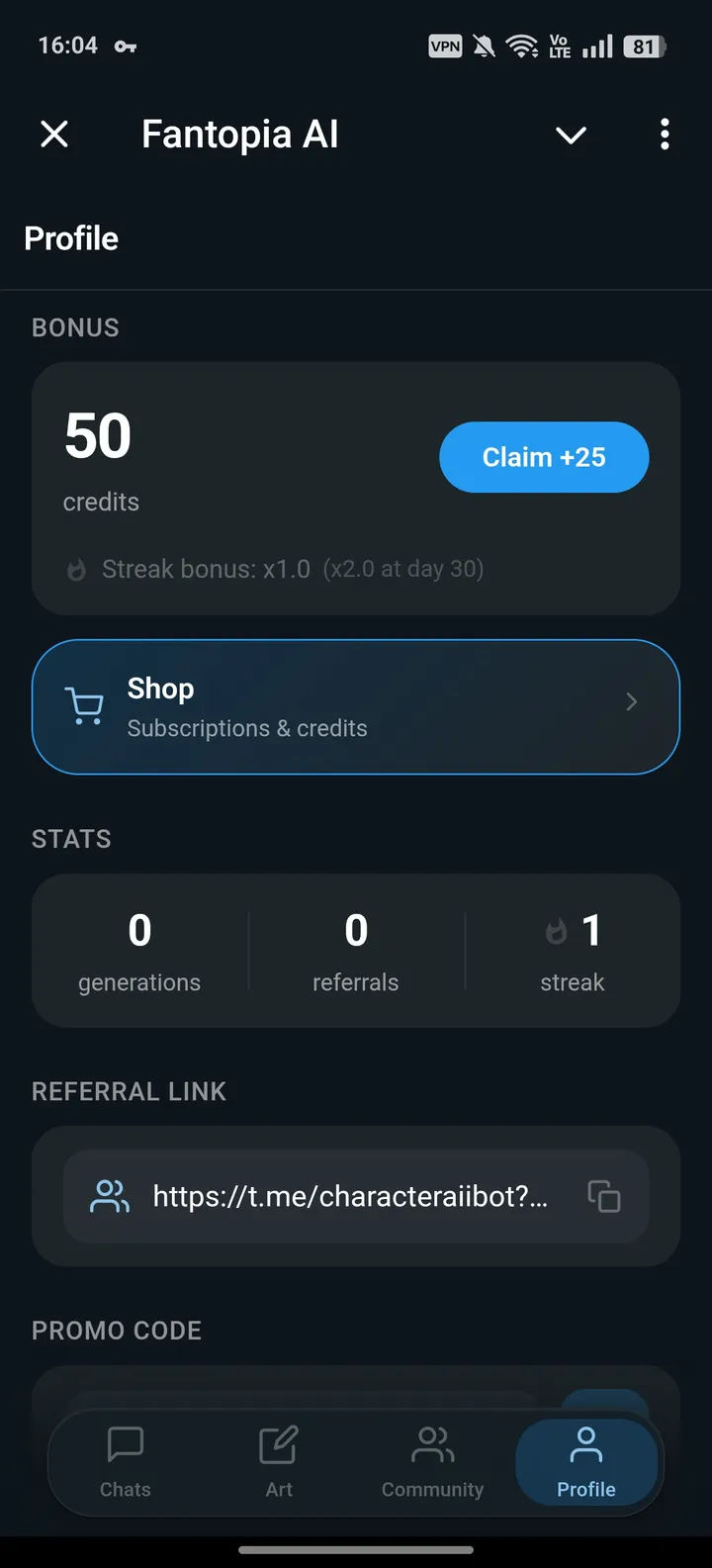 Fantopia AI screenshot 4