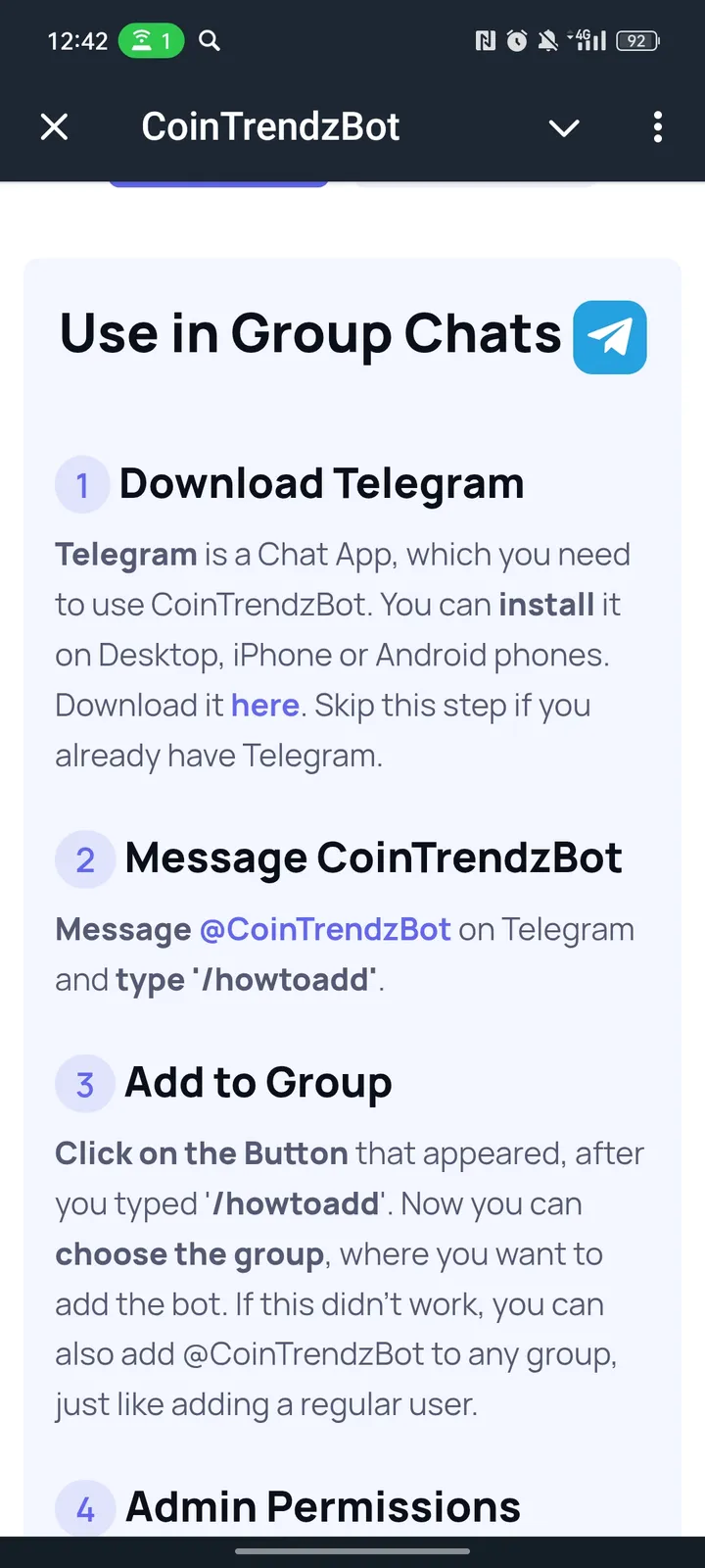 CoinTrendzBot screenshot 2
