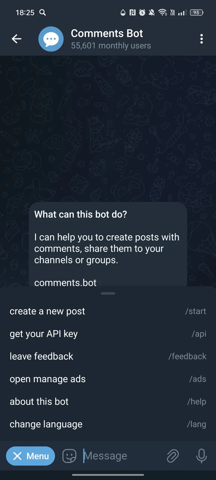 Comments Bot screenshot 2
