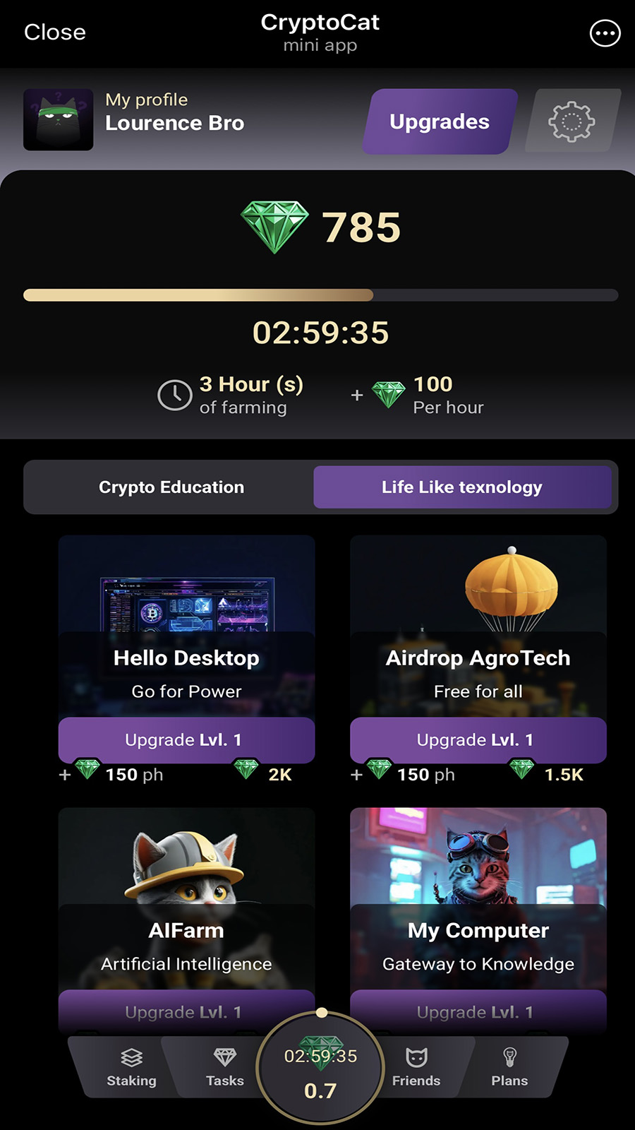 How Crypto Cat Game looks