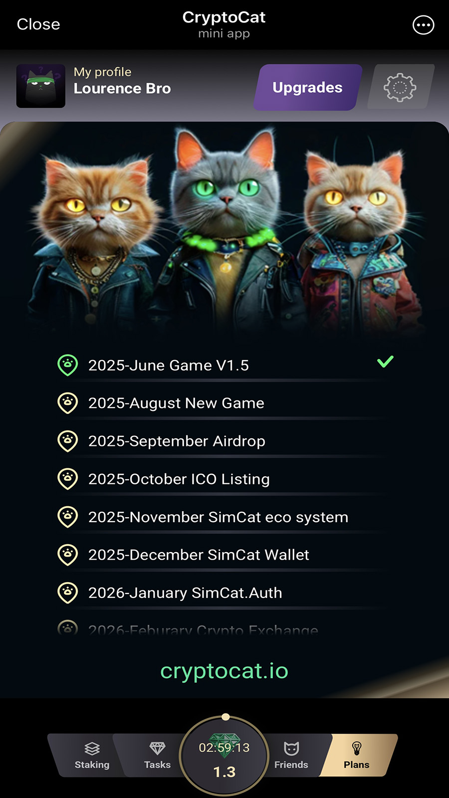 How Crypto Cat Game looks