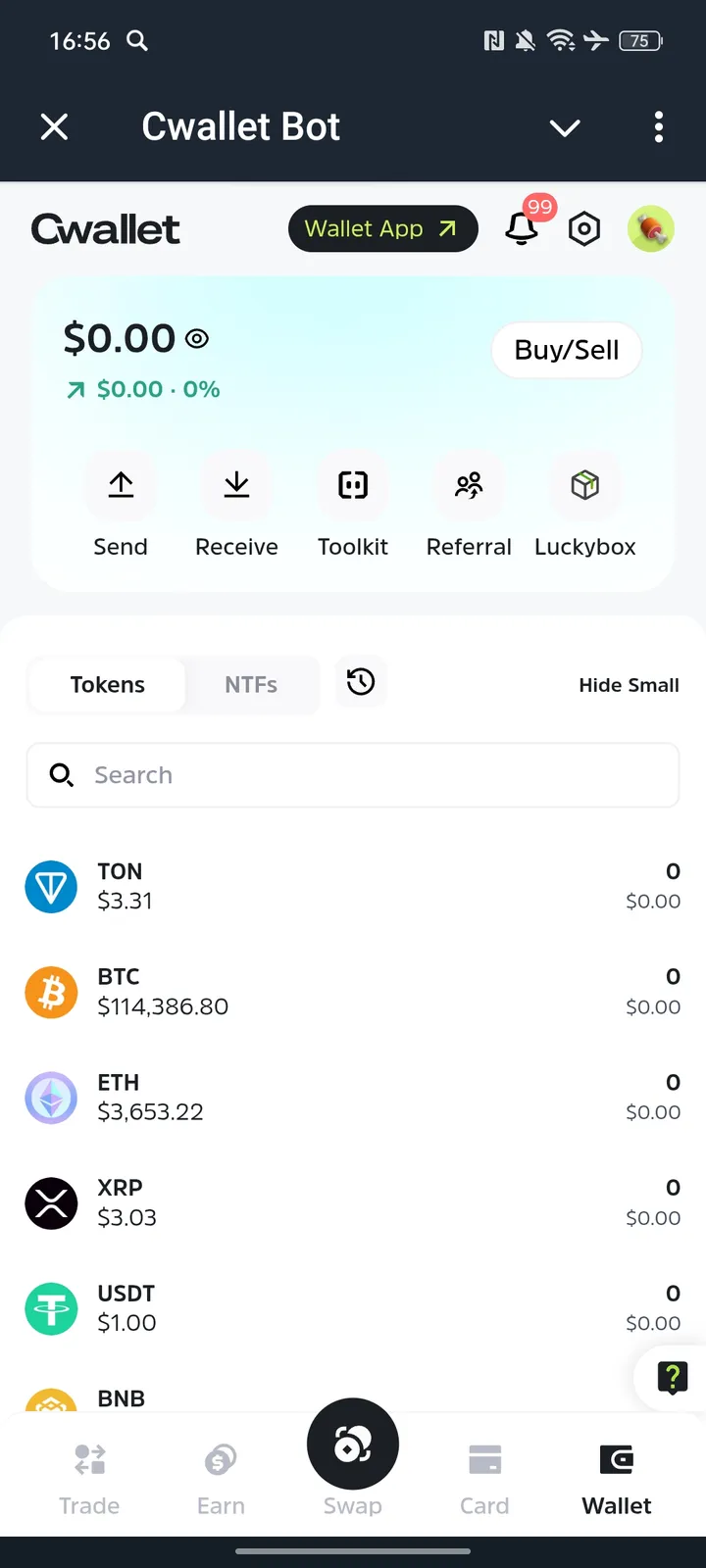 Cwallet screenshot 2