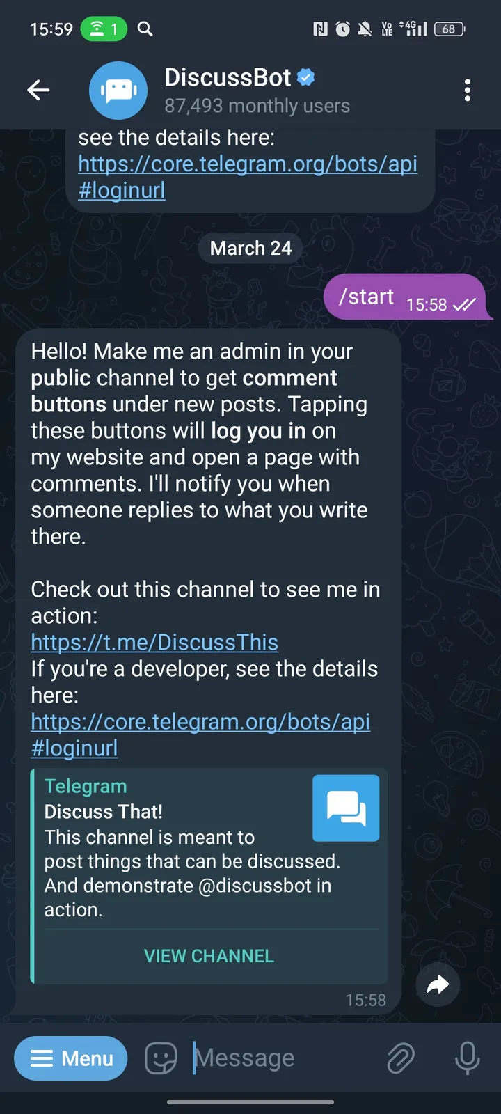 DiscussBot screenshot 2