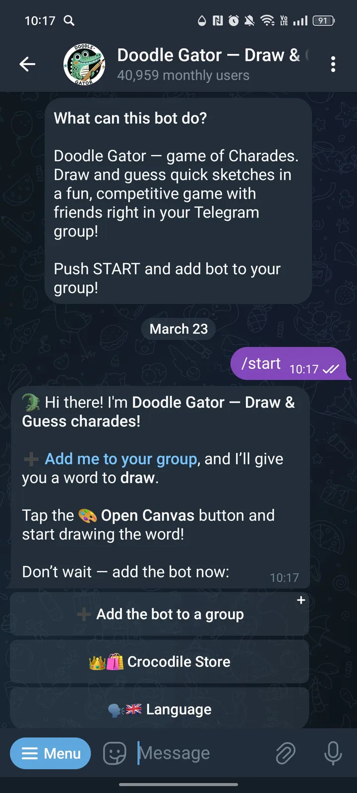 Doodle Gator screenshot 1