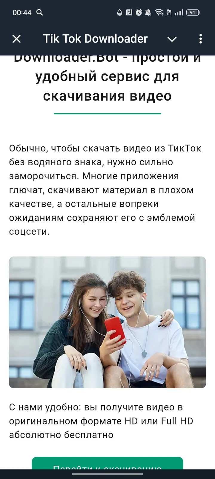 How Tik Tok Downloader looks