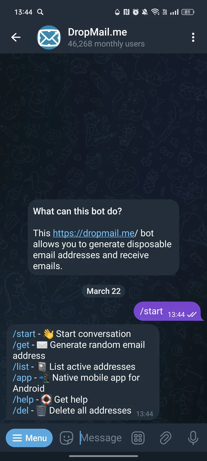 DropMail.me screenshot 1
