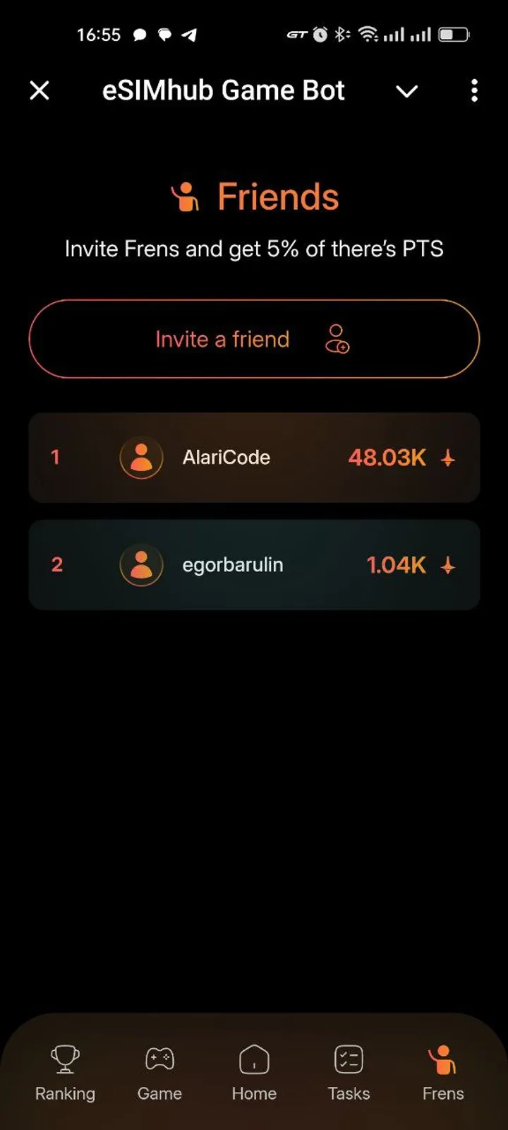 How Earn eSIM Hub looks