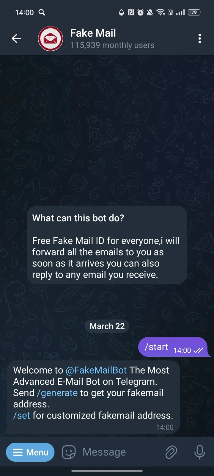 Fake Mail Bot screenshot 1