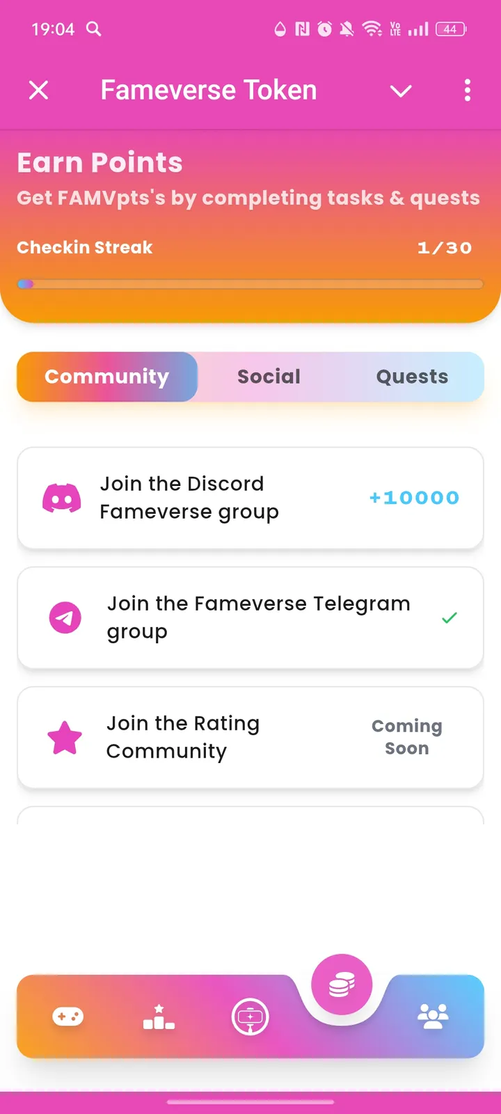 Fameverse Token screenshot 3