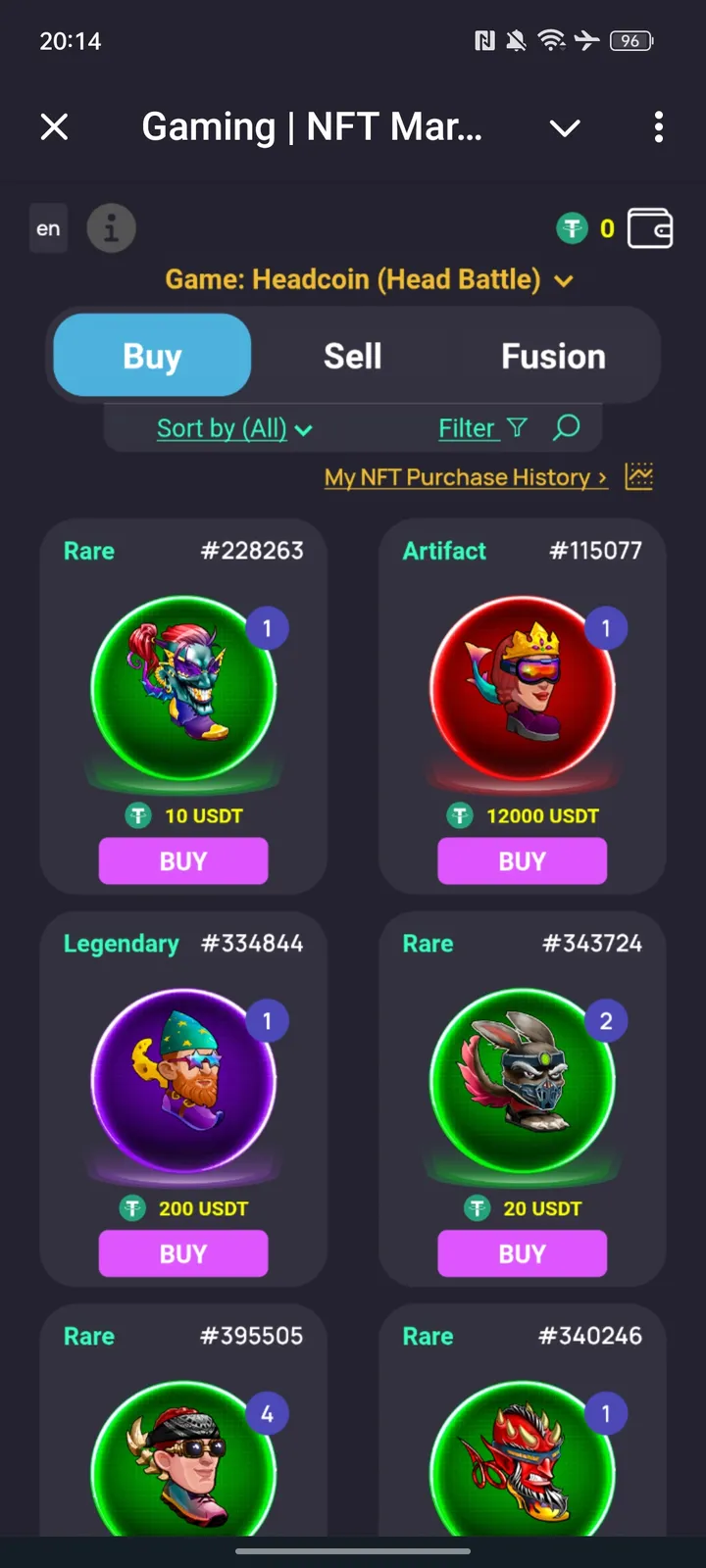 Gaming NFT Marketplace screenshot 1
