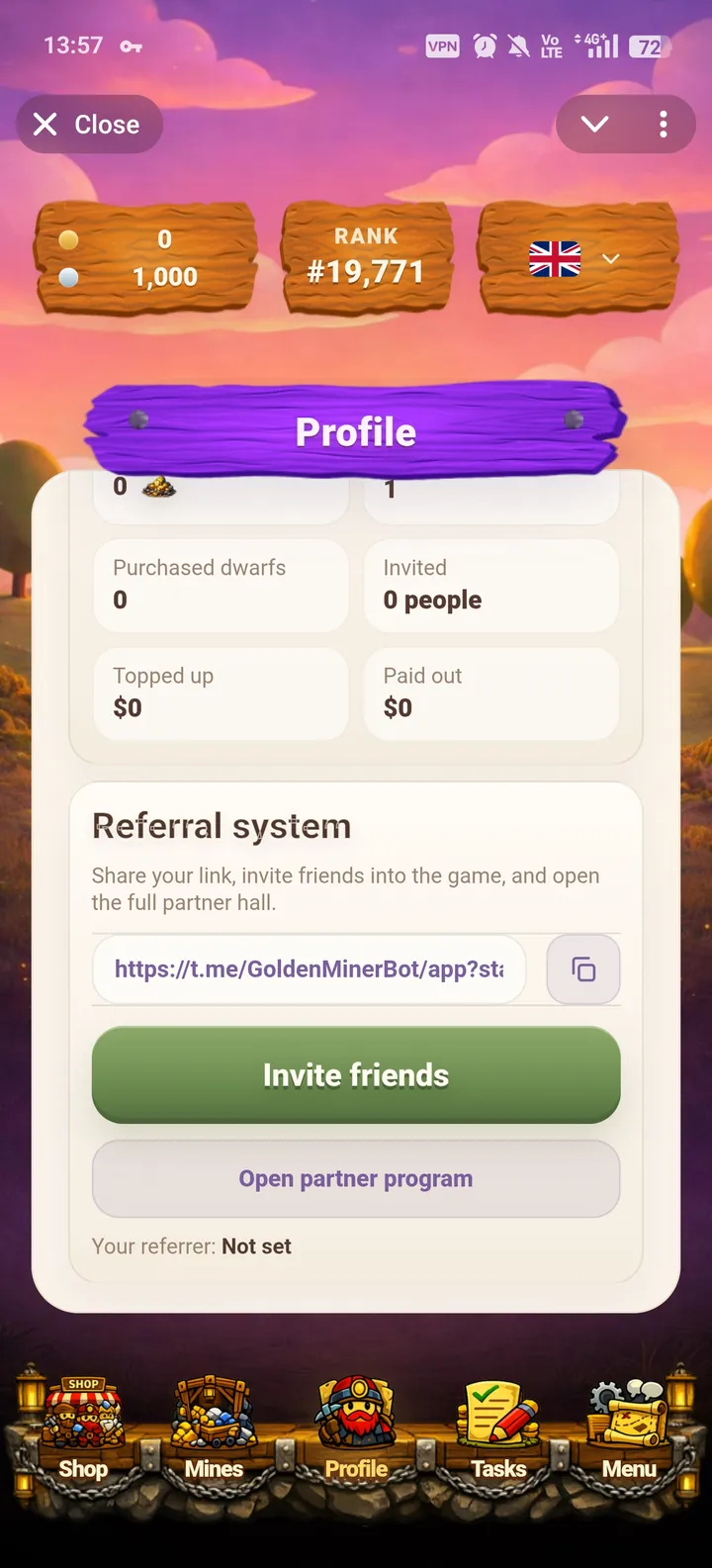 Golden Miner screenshot 1