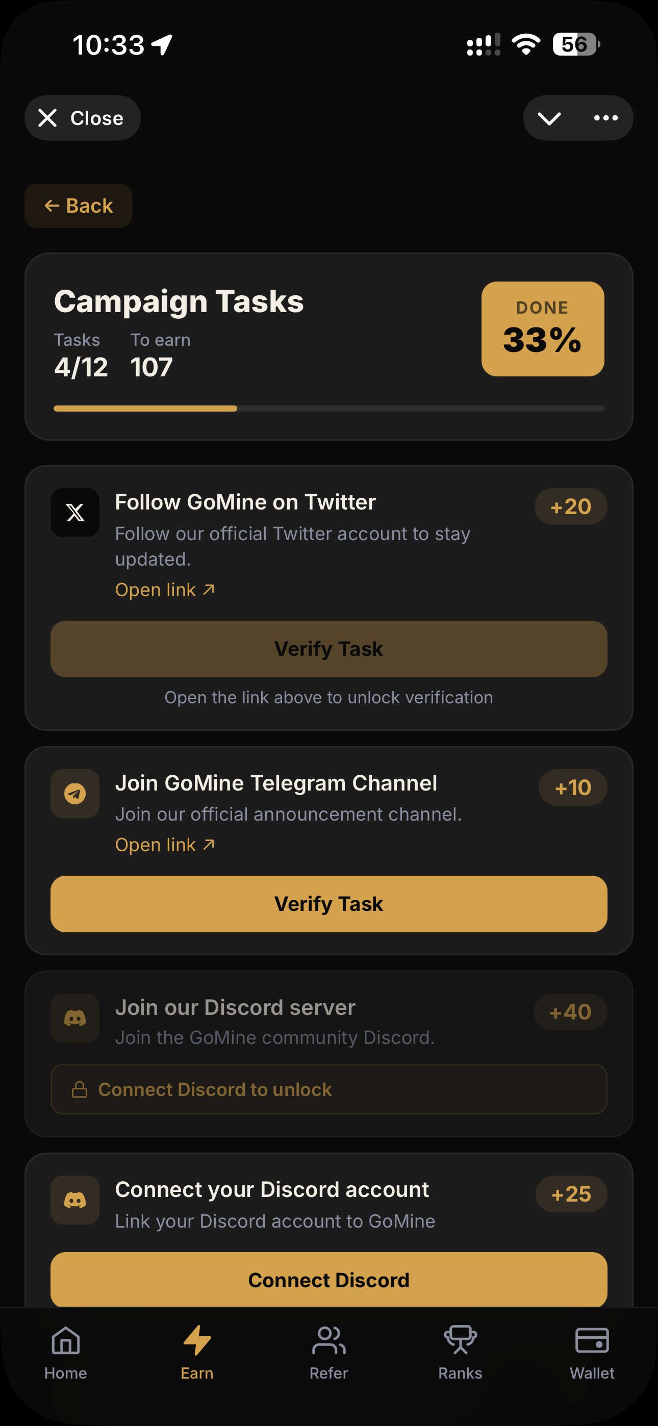 GoMine App screenshot 3
