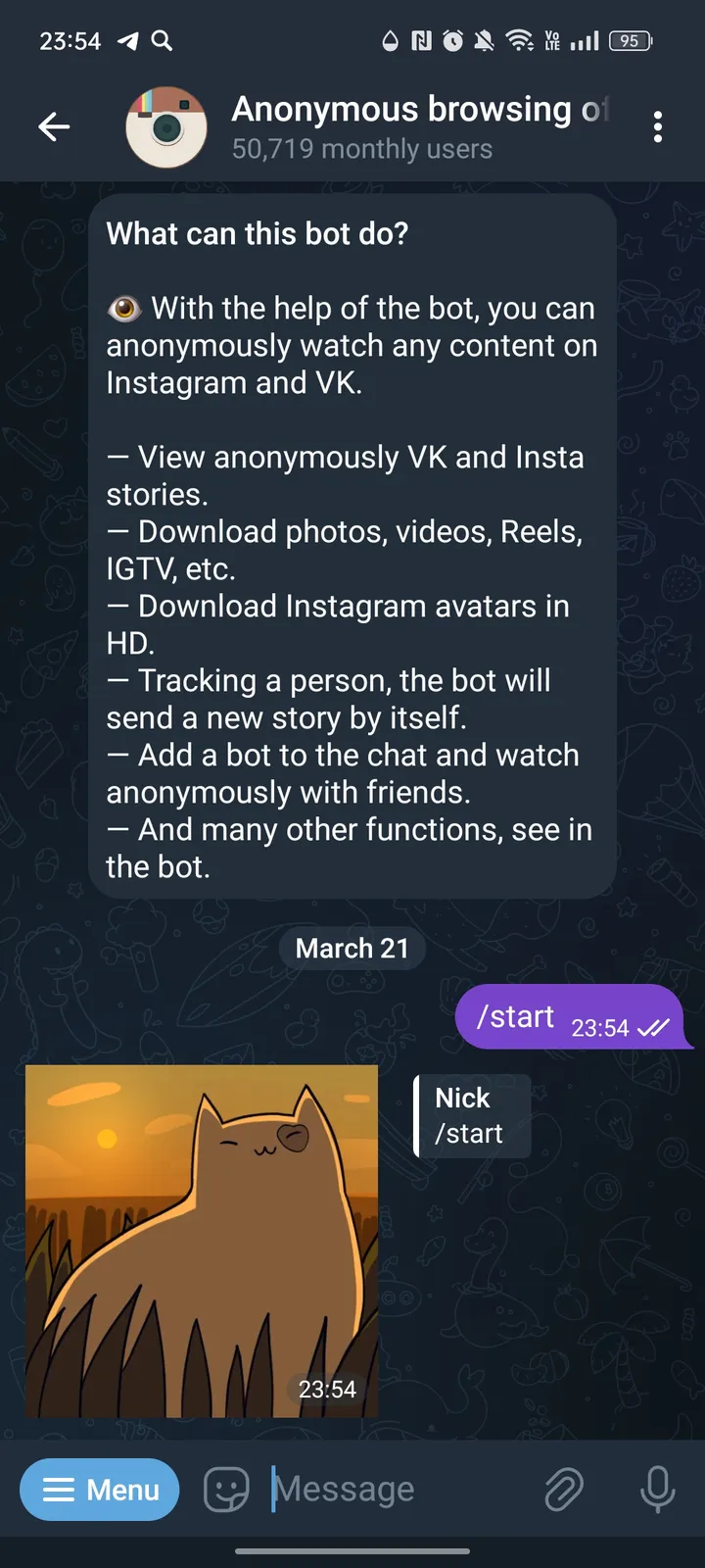 Анонимный просмотр историй screenshot 1