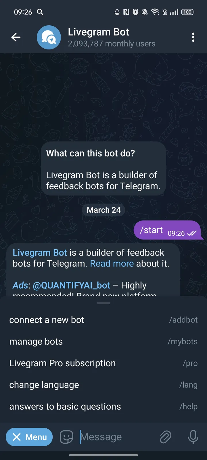 Как выглядит LiveGram