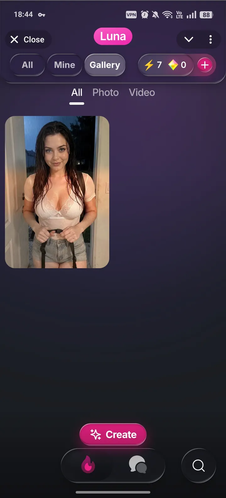 How Luna AI (18+) looks
