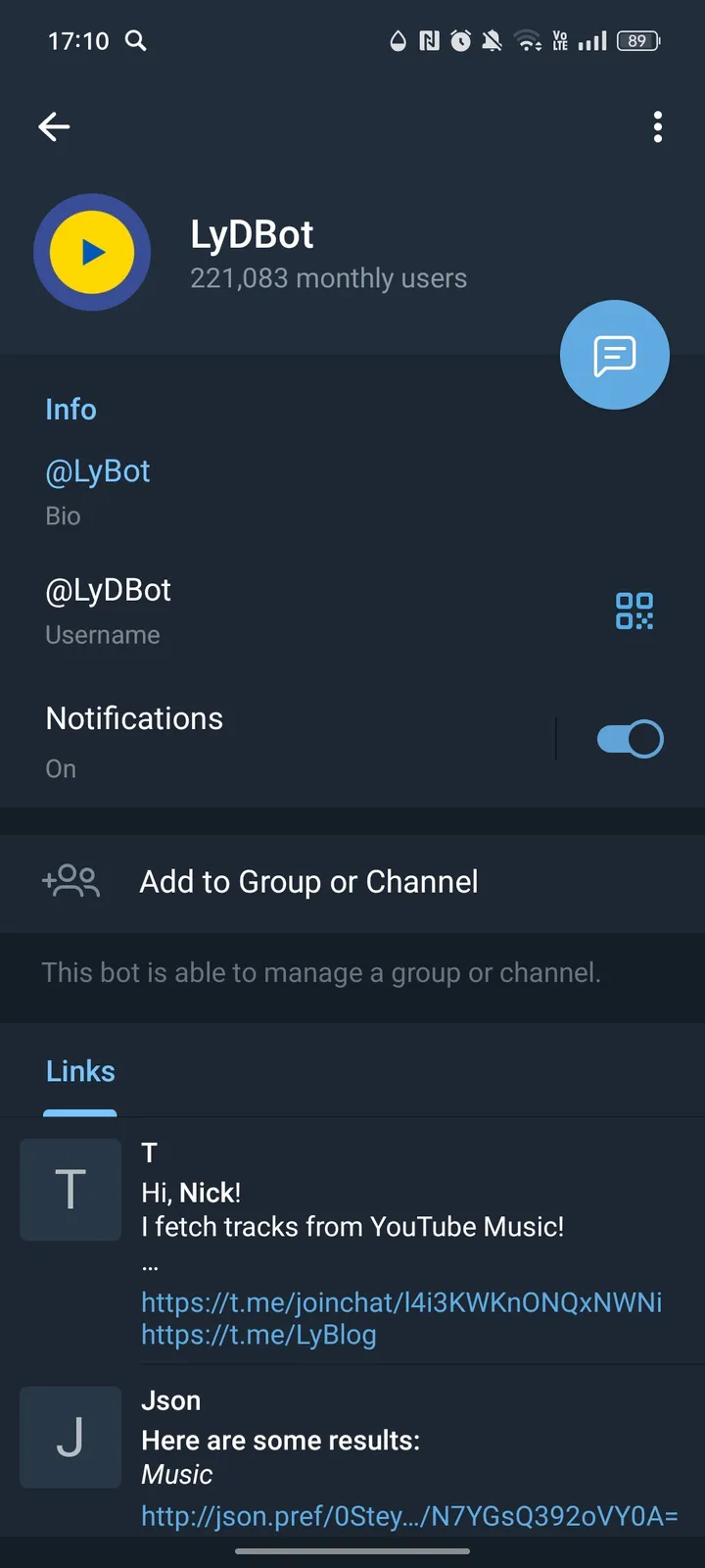 LyDBot screenshot 3