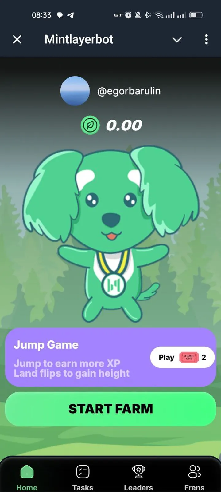 Mintlayerbot screenshot 2