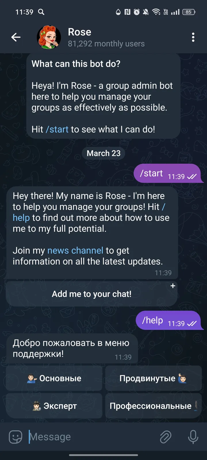 Rose screenshot 2