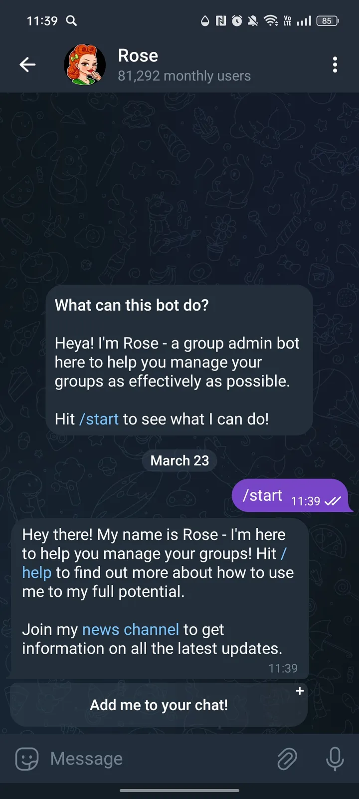 Rose screenshot 1