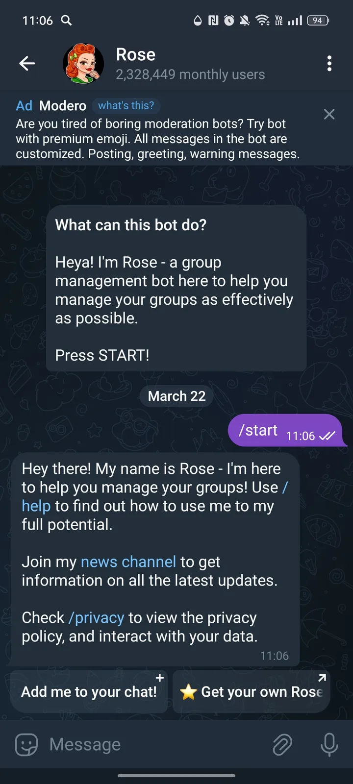 Rose screenshot 2
