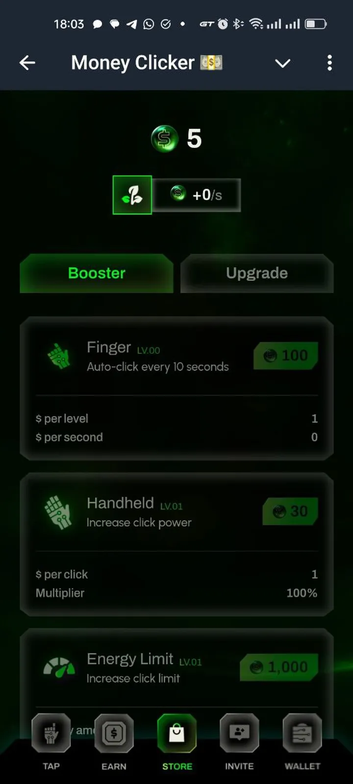 Как выглядит Money Clicking