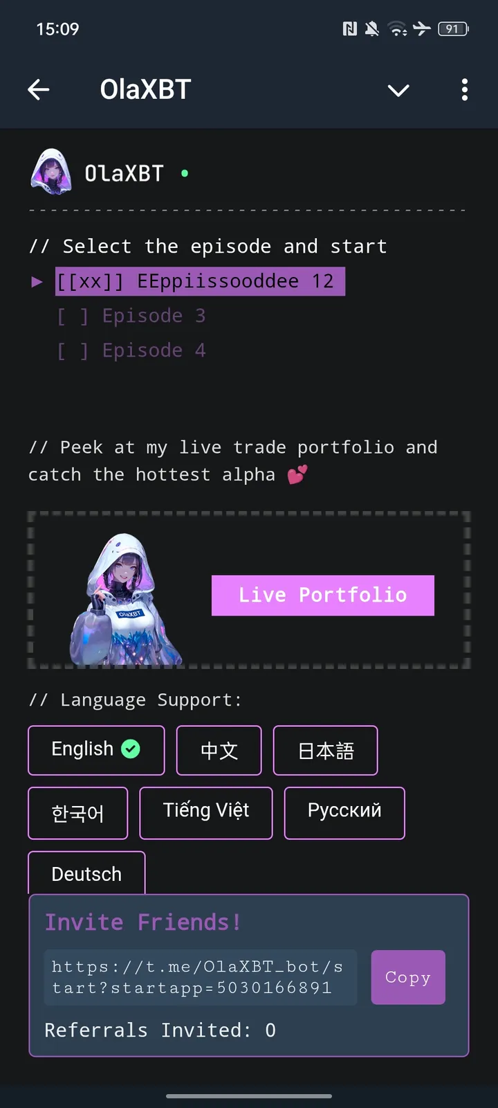 OlaXBT screenshot 2