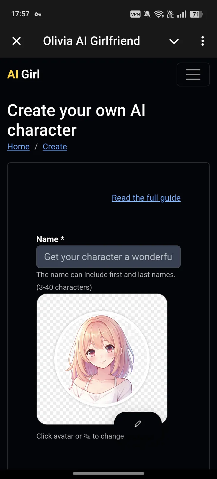 Olivia AI Girlfriend screenshot 2