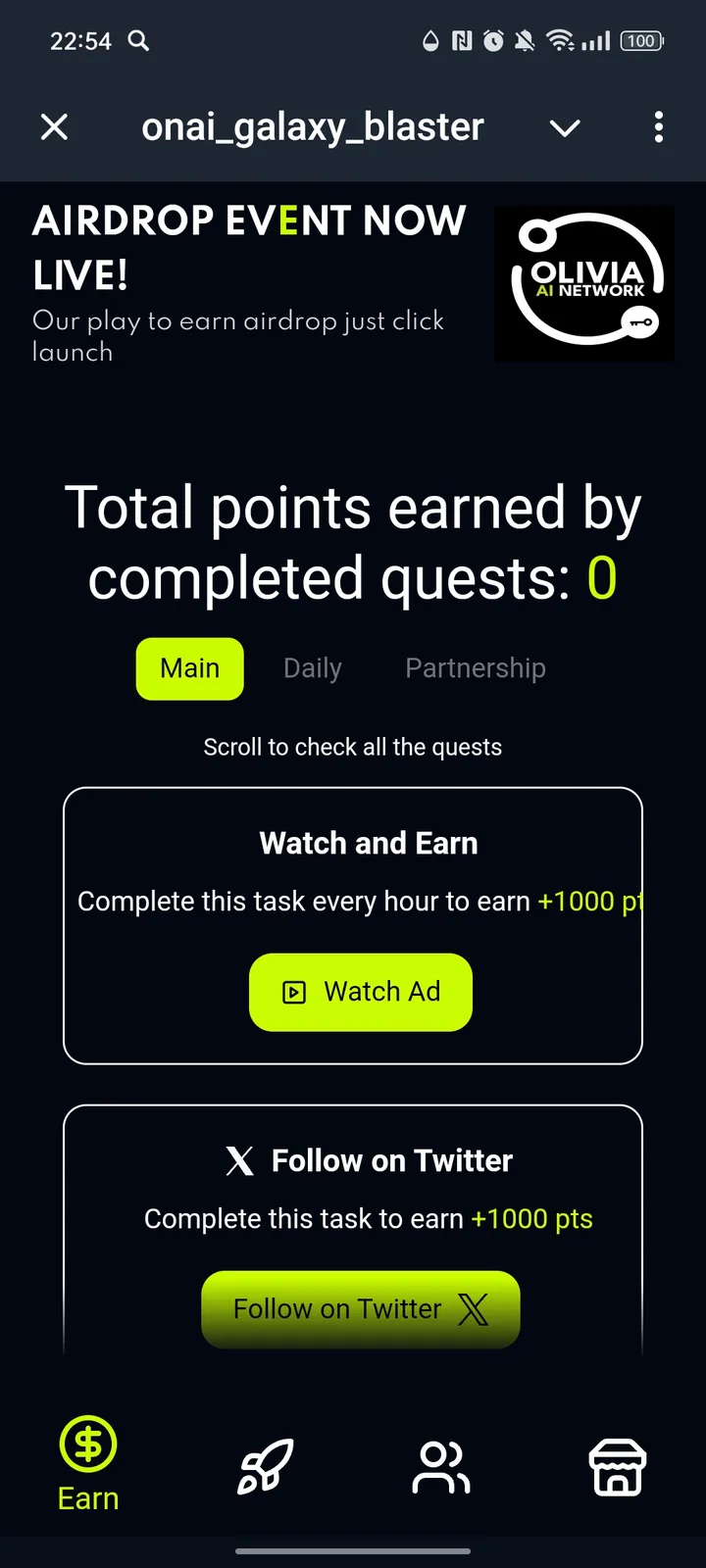 Olivia Network Airdrop screenshot 1