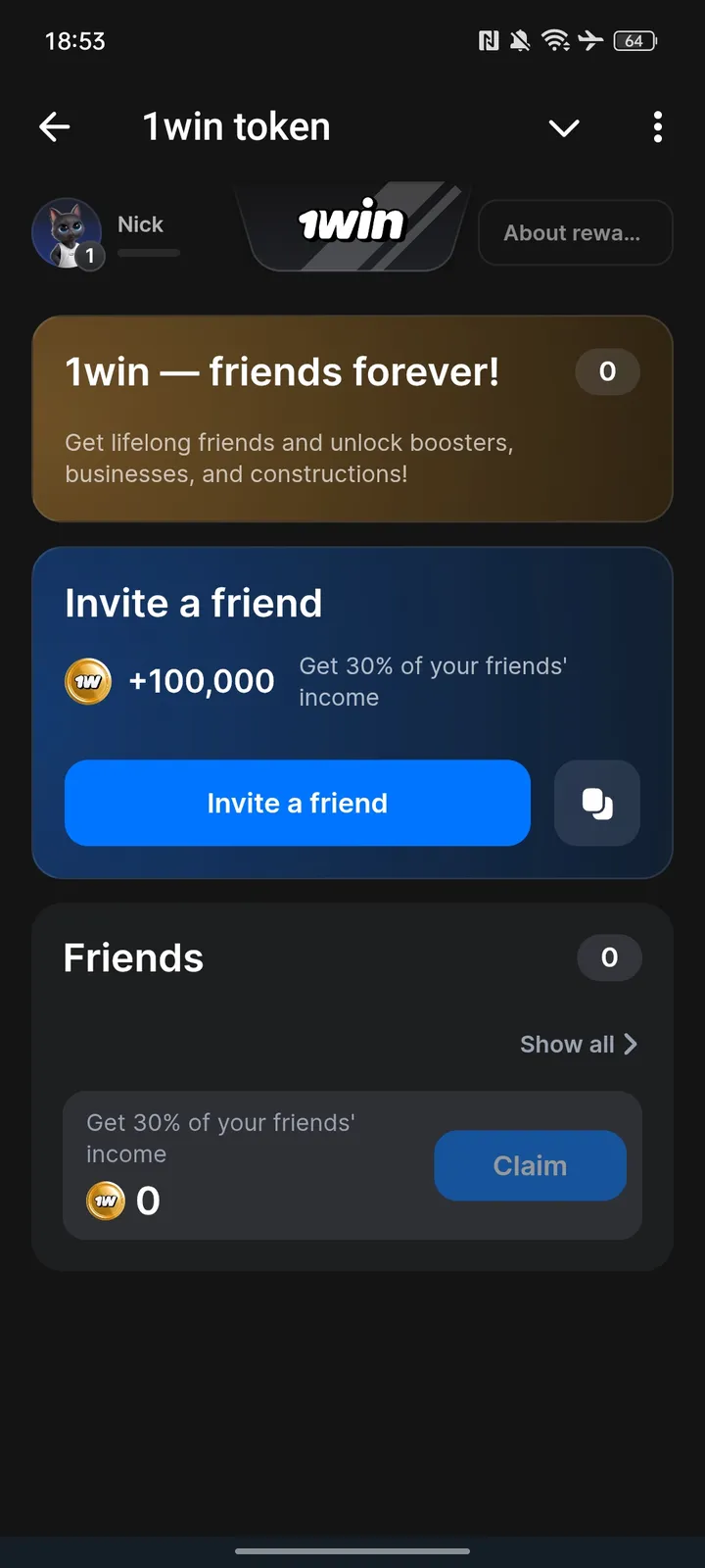Как выглядит OneWin Token