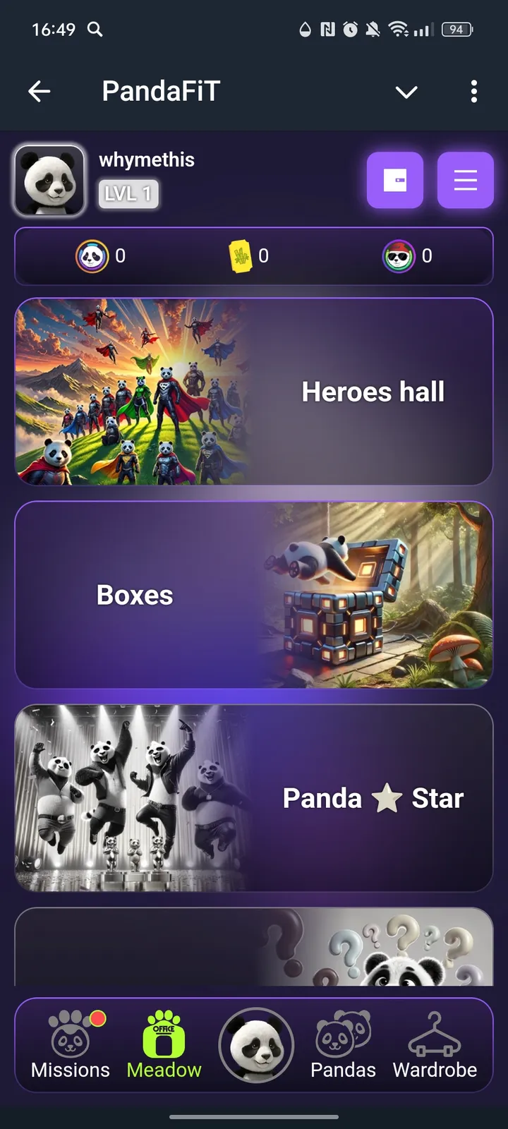 PandaFiT screenshot 2
