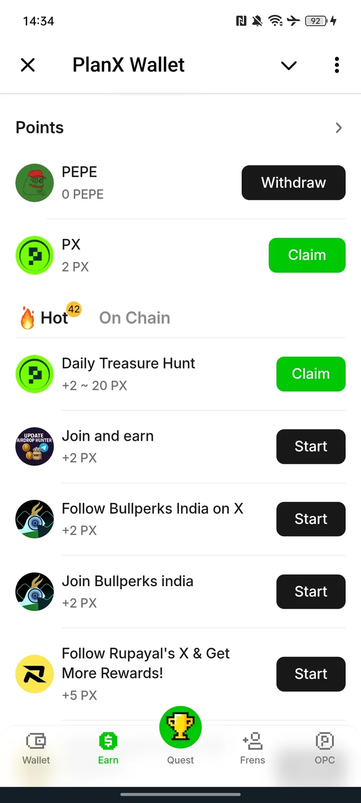 PlanX Wallet screenshot 2