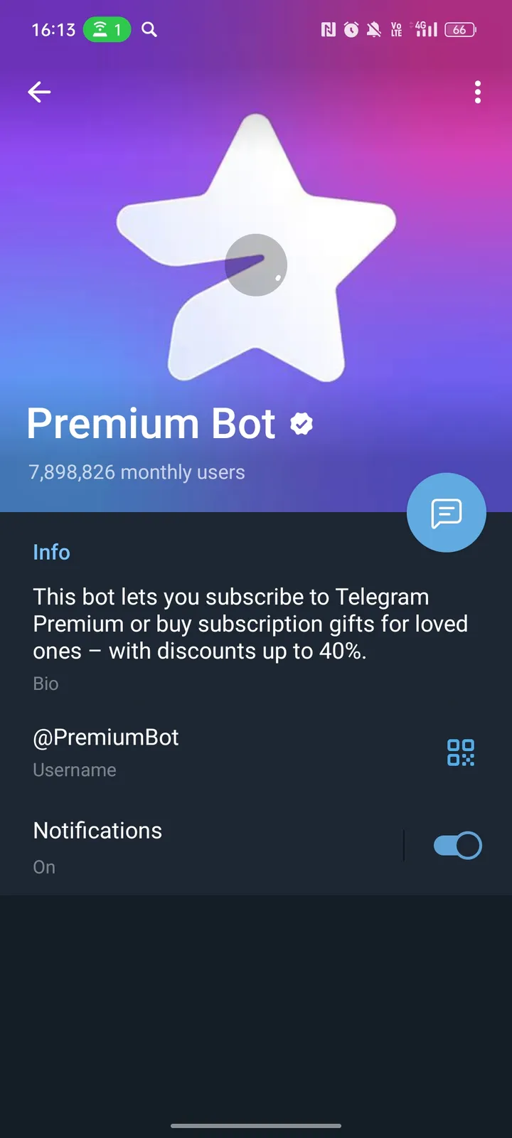 How Premium Bot looks