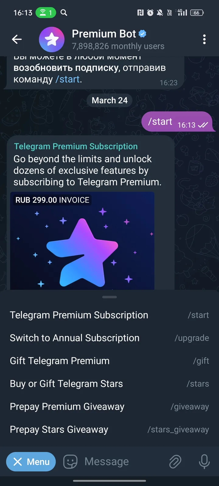 How Premium Bot looks