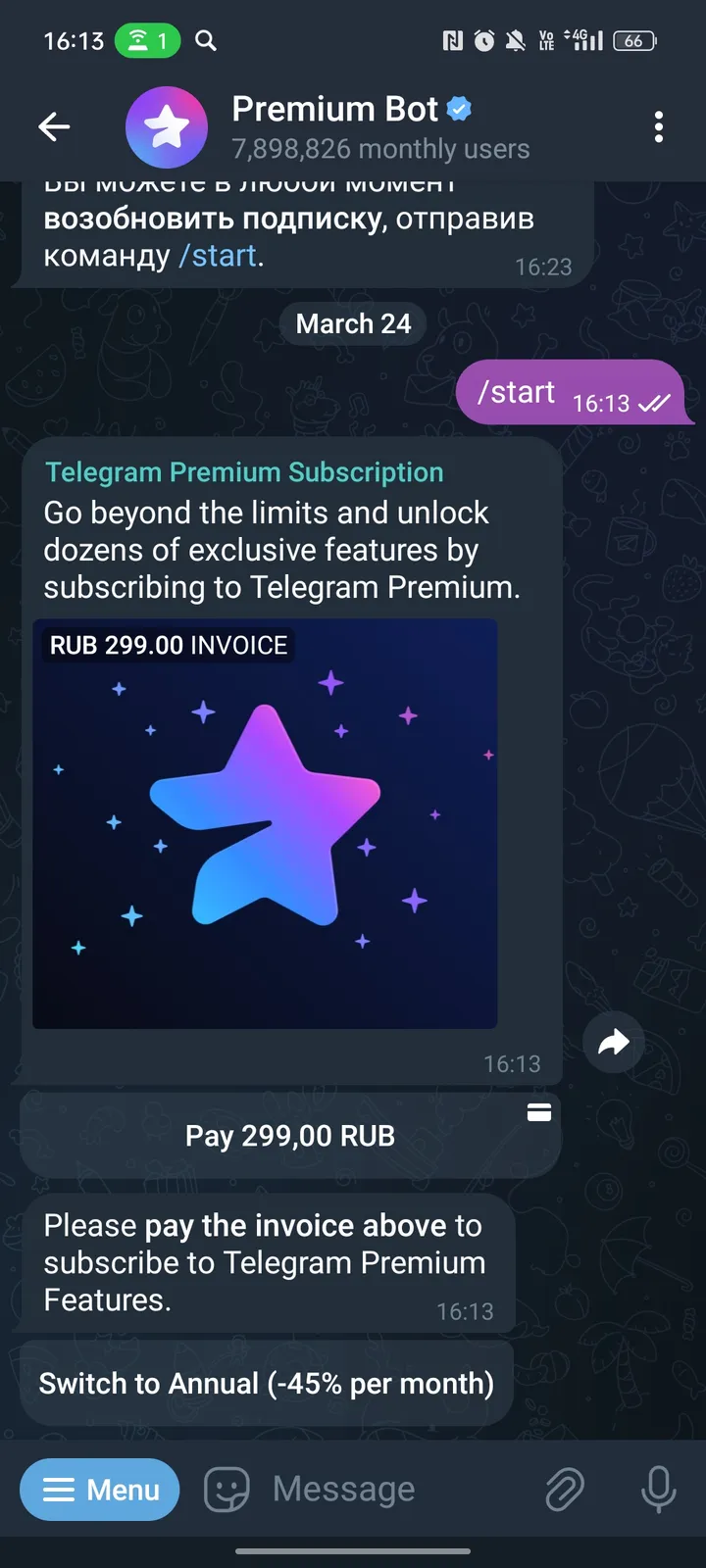 How Premium Bot looks