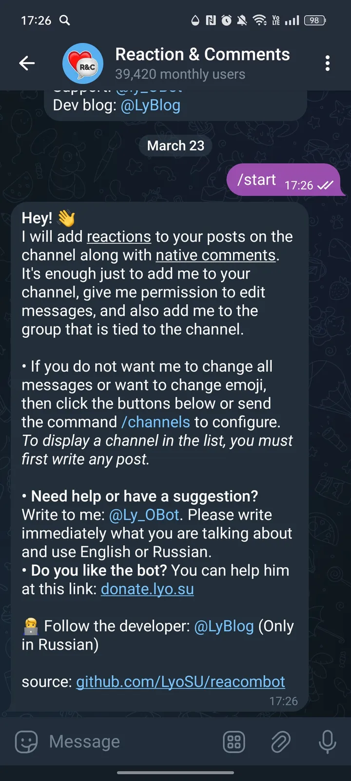 Reaction & Comments screenshot 2