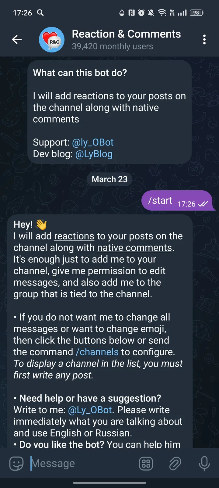 Reaction & Comments screenshot 1