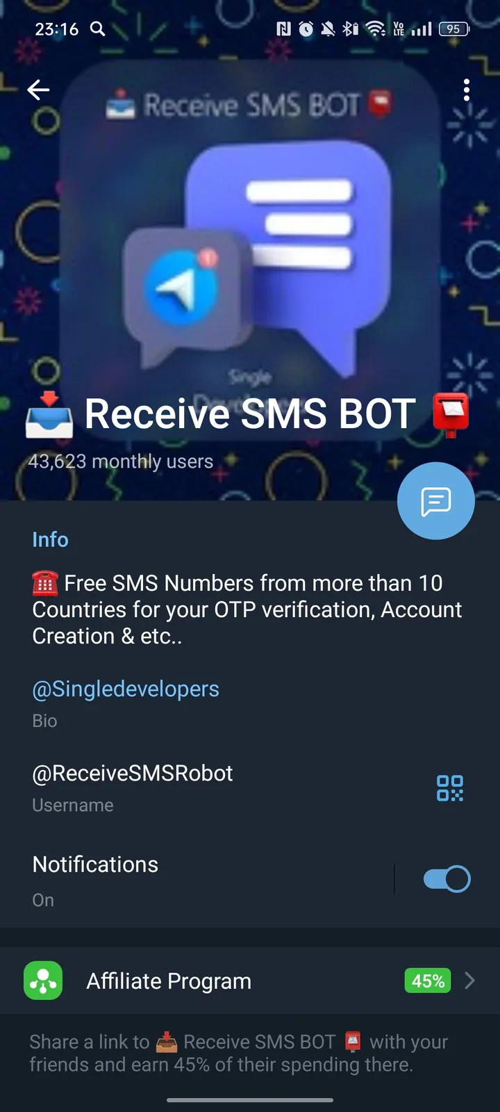 Receive SMS Bot screenshot 4