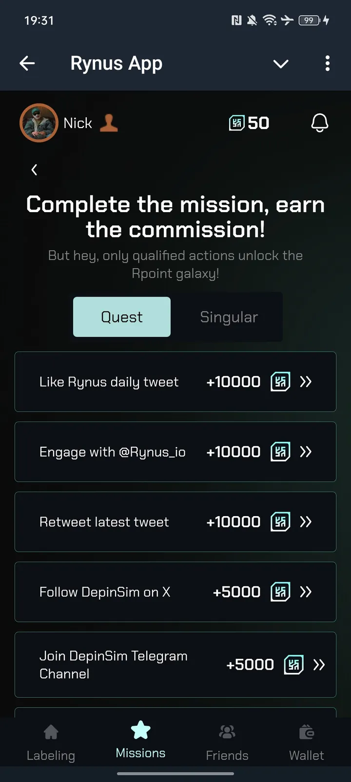 Rynus App screenshot 2
