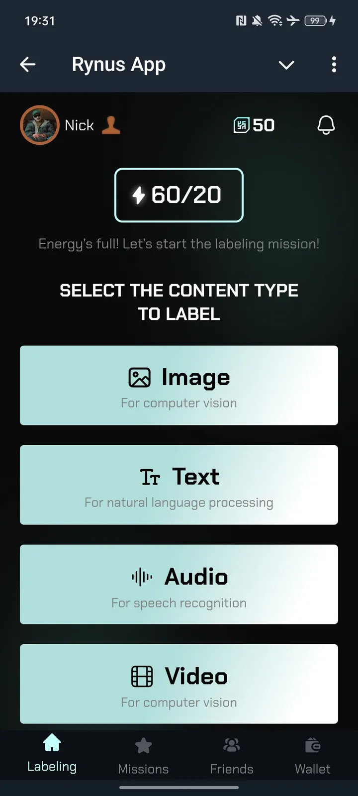 Rynus App screenshot 1