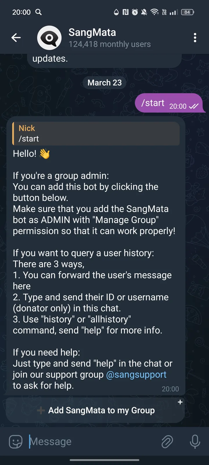 SangMata screenshot 2