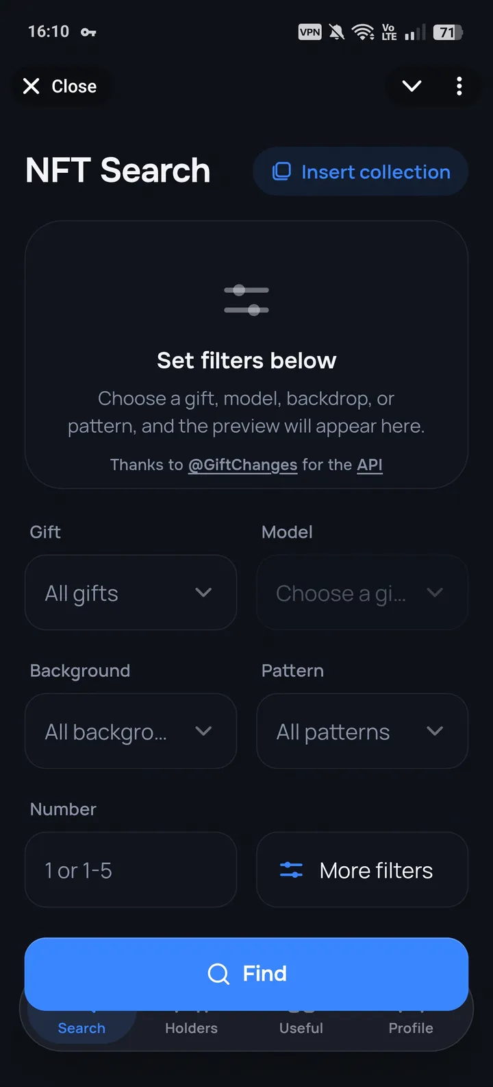 see.tg Gifts Analytics screenshot 1